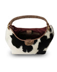 LW Medium Purse - Black & White Cowhide