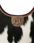 LW Medium Purse - Black & White Cowhide