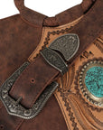 Sedona Tassle Bag - Oiled Ruby Leather
