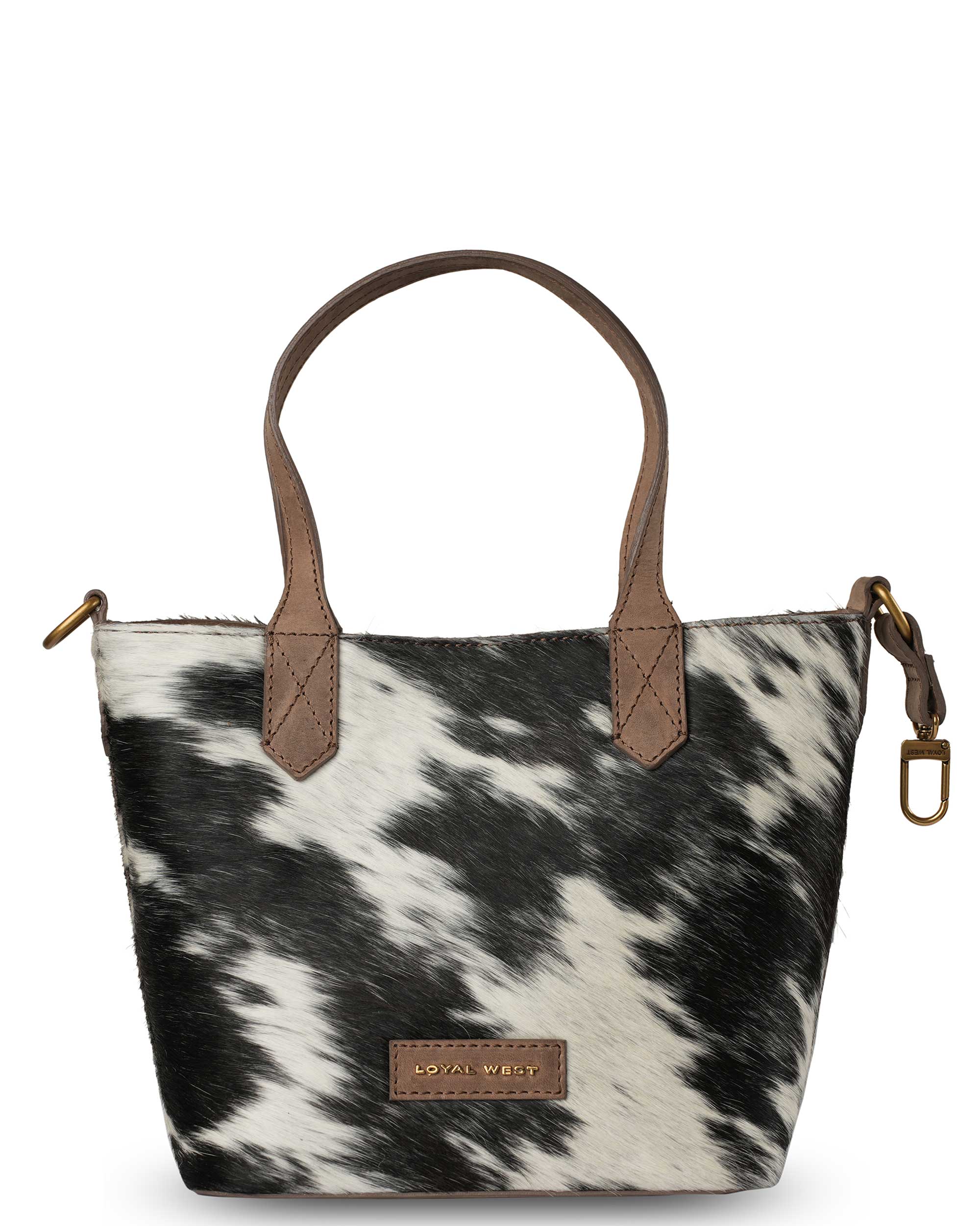 Dakota Medium CrossBody - Black &amp; White Cowhide