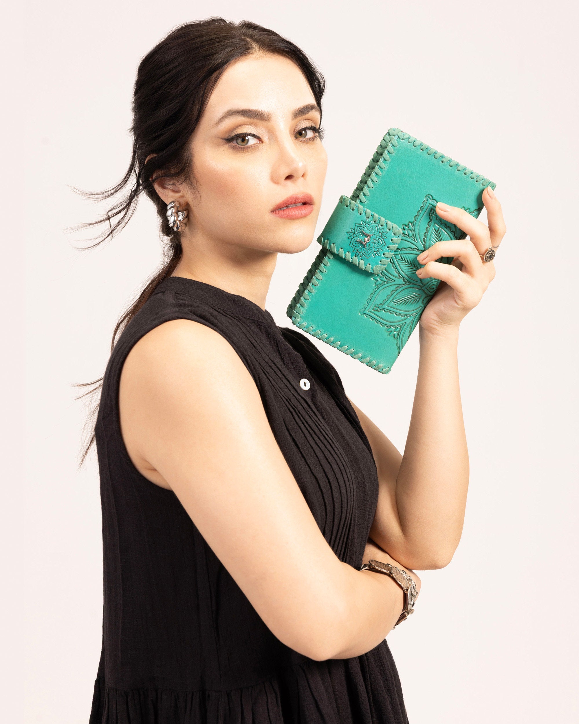 Desert Lotus Wallet - Turquoise