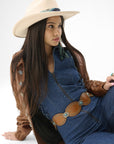 Alta Buena Leather Belt In Calfskin-Brown