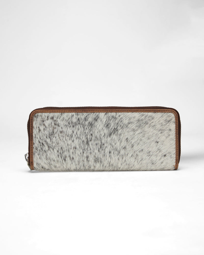 Ranch Road Jewelery Case In Brown & White Cowhide