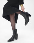 Pointed Leather Booties