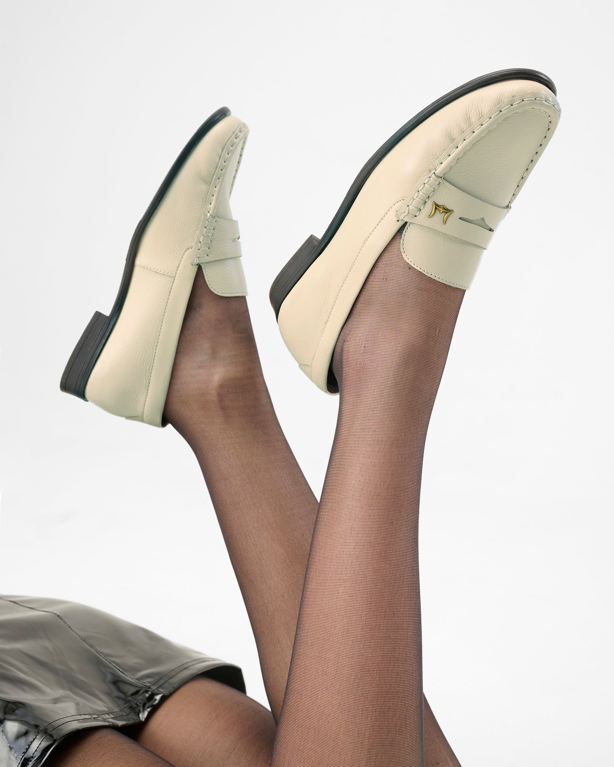 Leather Loafers - White