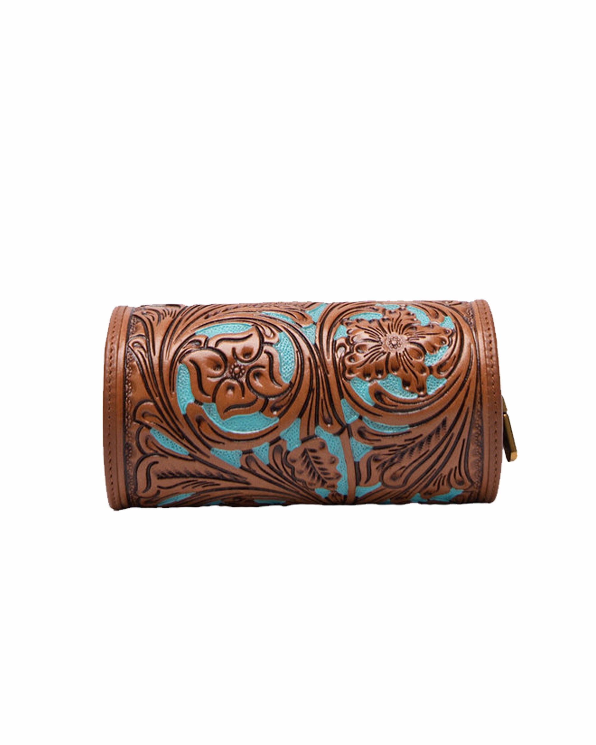 Canyon Jewellery Case Handtooled Leather - Whiskey &amp; Water