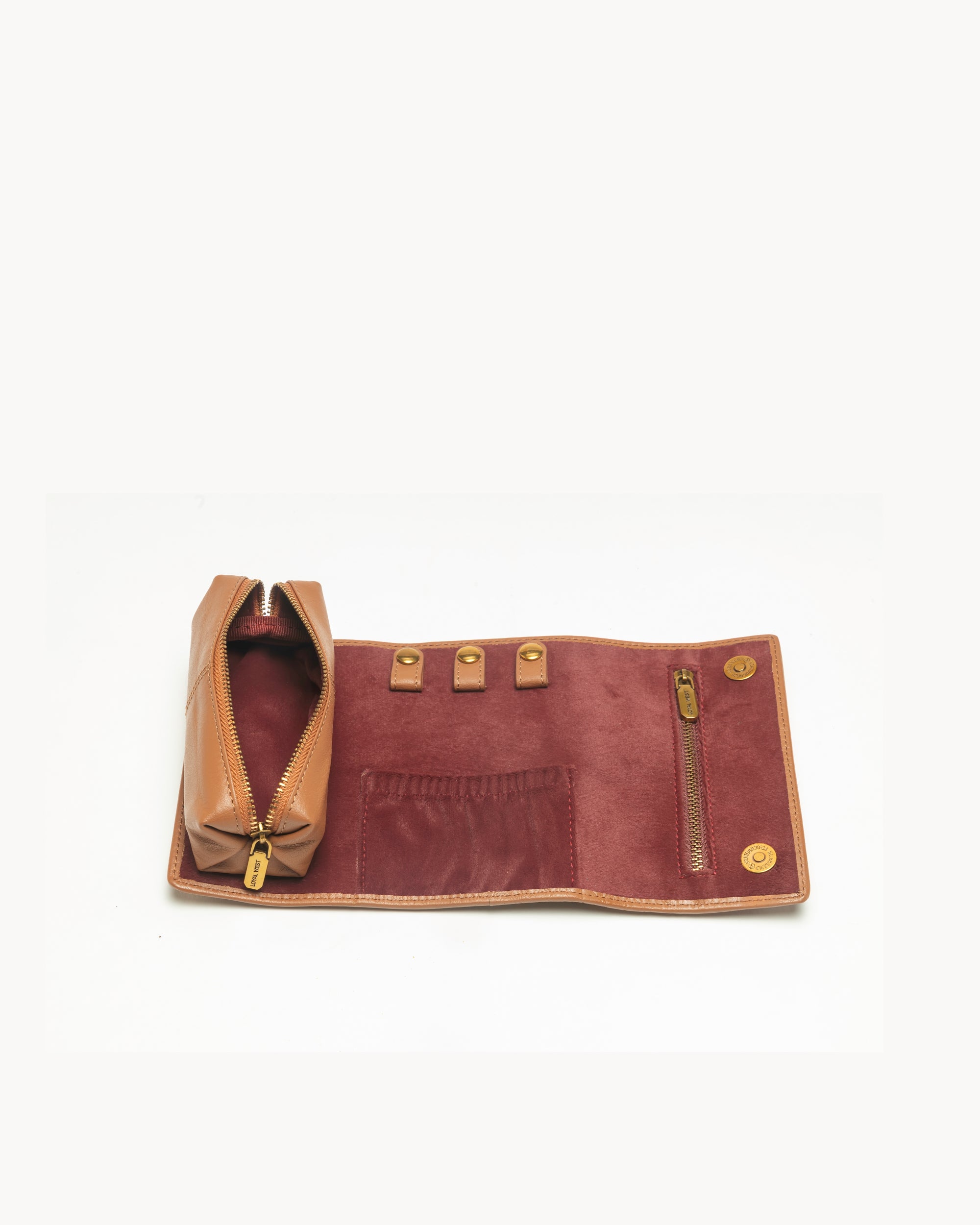 Canyon Jewellery Case Handtooled Leather - Whiskey &amp; Water