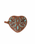 Cupid Coin Pouch Handtooled Leather - Whiskey & Water