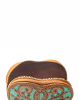 Cupid Coin Pouch Handtooled Leather - Whiskey & Water