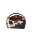 Lw Large Hobo Bag In Black & White Cowhide