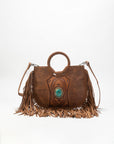 Sedona Tassle Bag In Saddle Brown