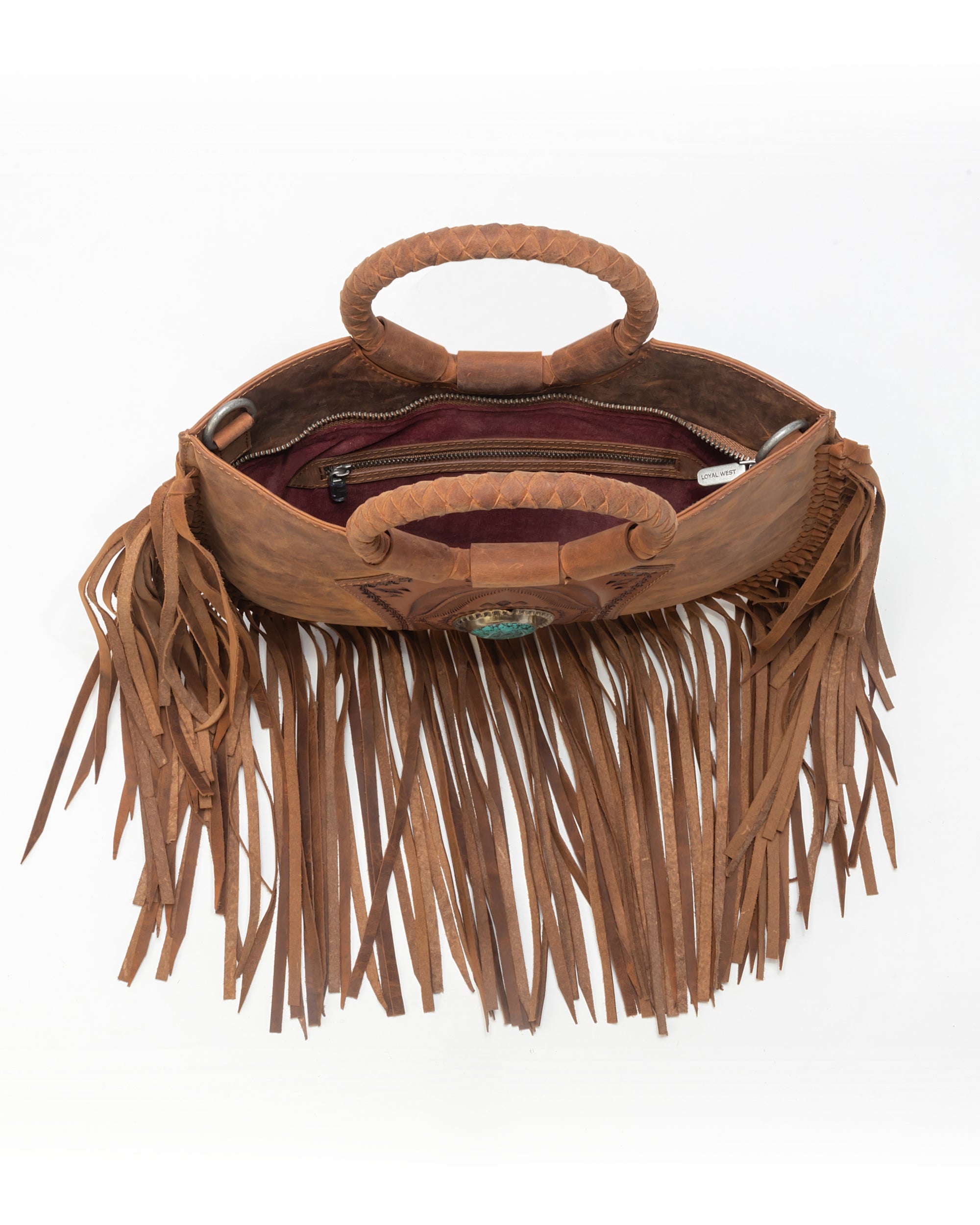 Sedona Tassle Bag In Saddle Brown