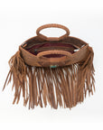 Sedona Tassle Bag In Saddle Brown