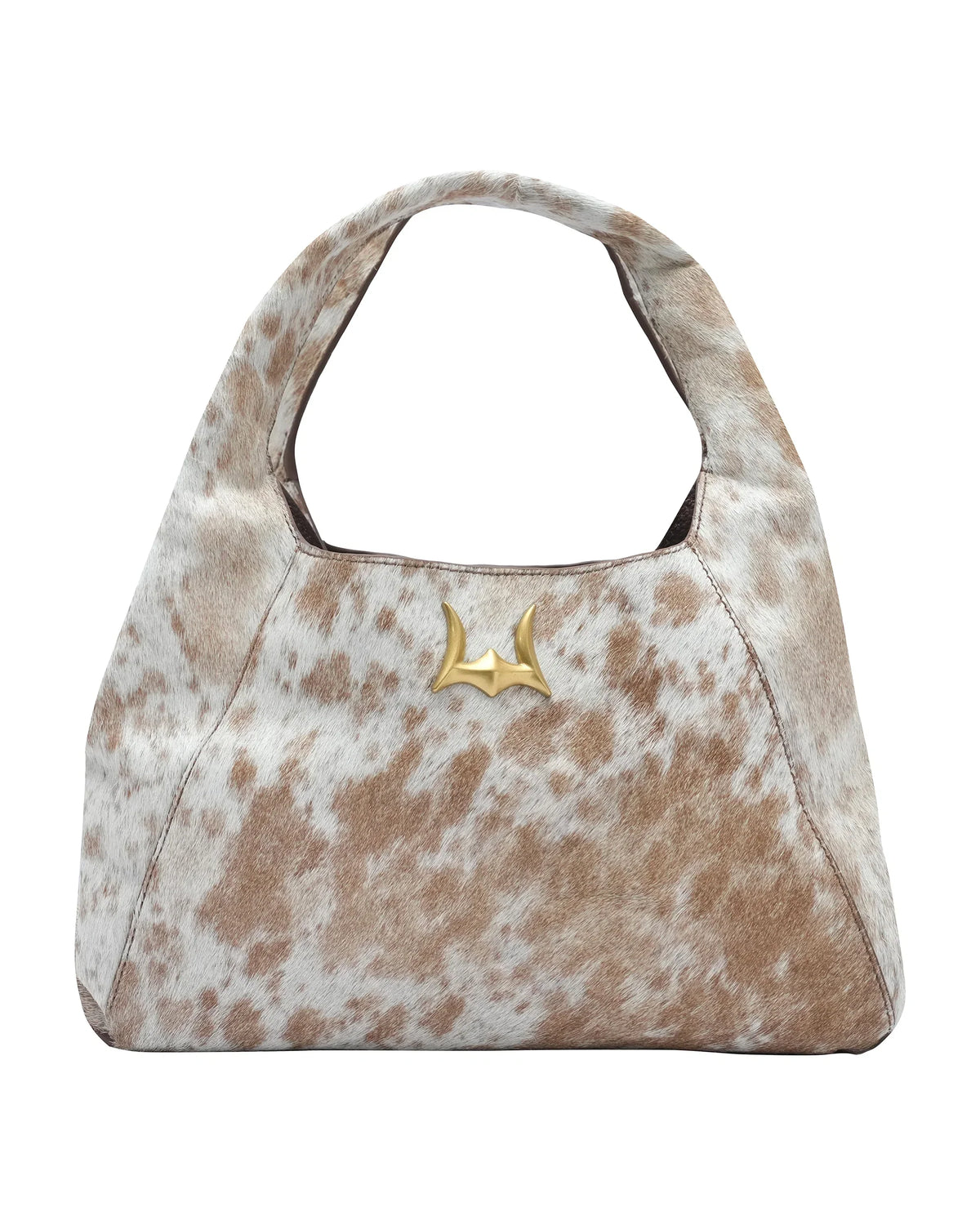 Vita Servans Hobo Bag - Brown & White Cowhide