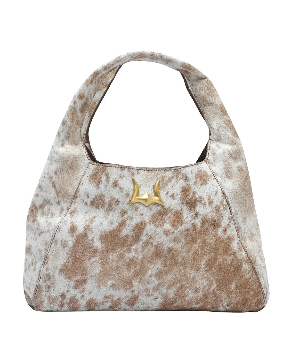 Vita Servans Hobo Bag - Brown &amp; White Cowhide