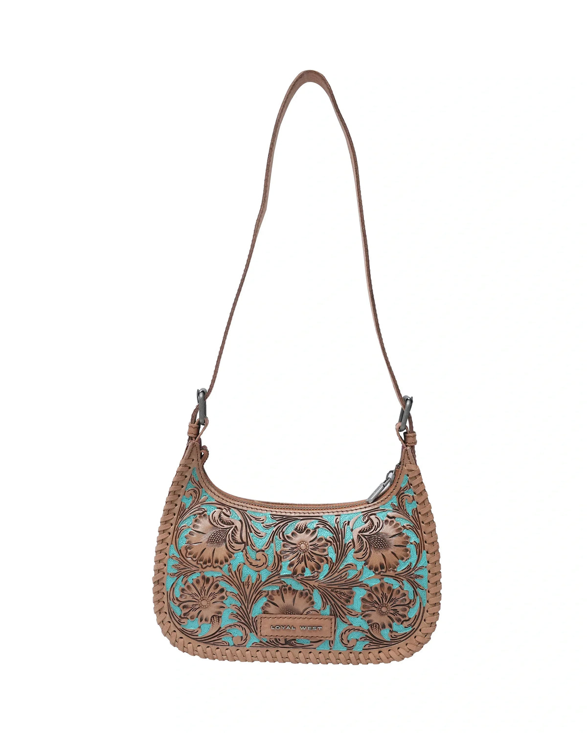 Handtooled Dannia Medium Purse - Whiskey &amp; Water