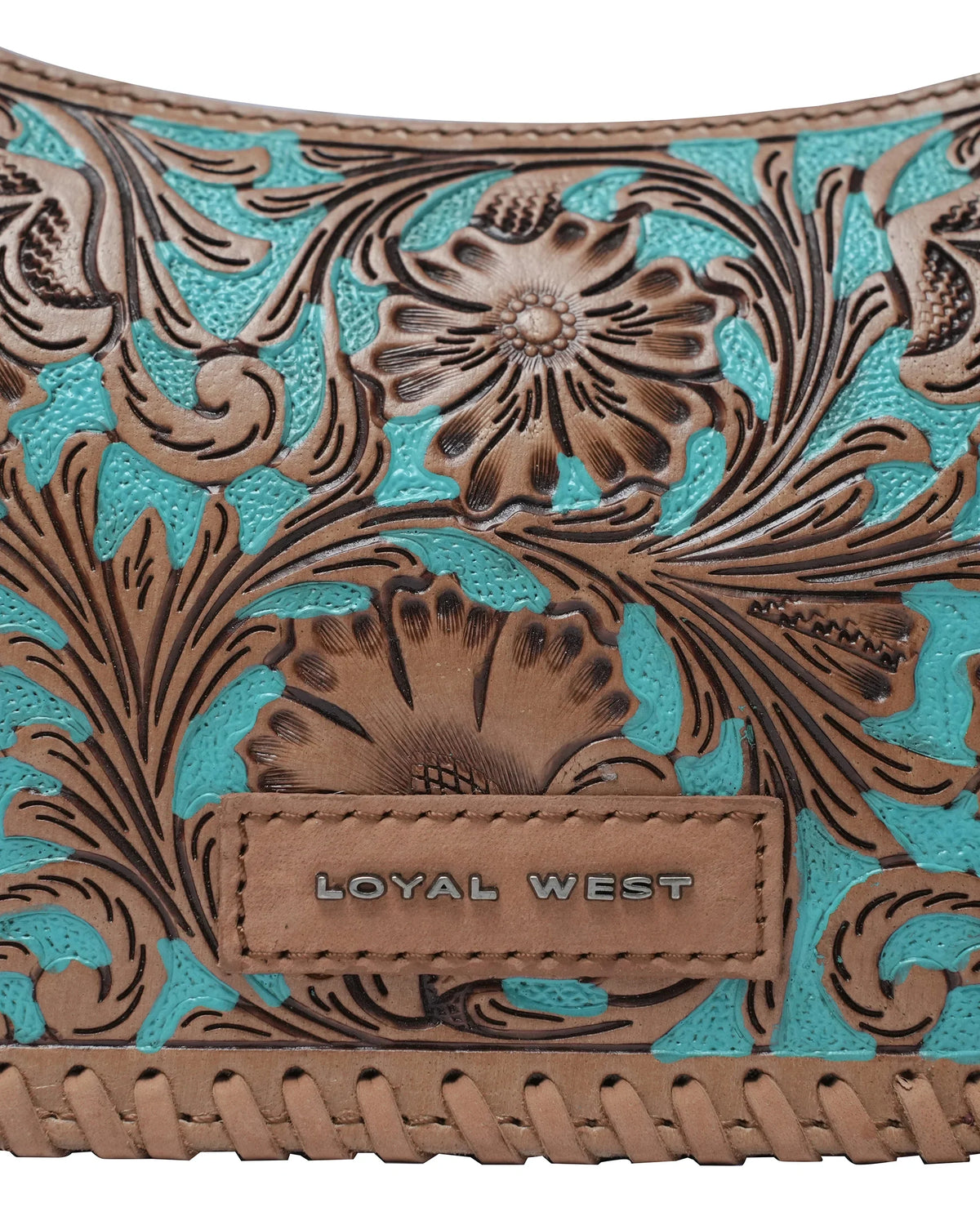 Handtooled Dannia Medium Purse - Whiskey &amp; Water