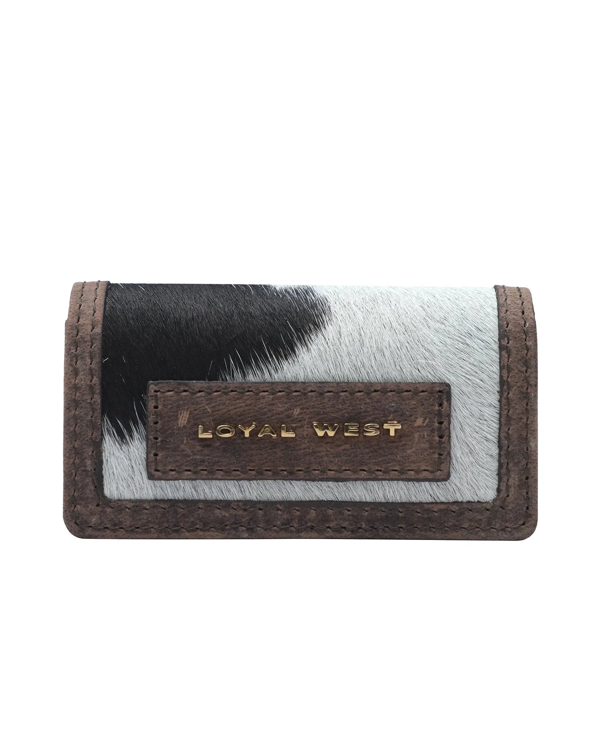 Cattle Lipstick Case - Black & White Cowhide