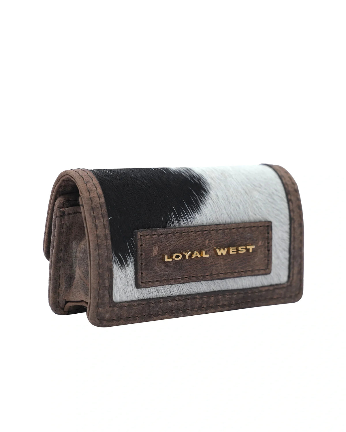 Cattle Lipstick Case - Black & White Cowhide