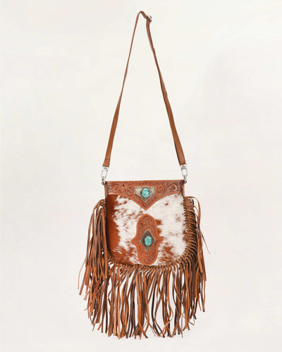 Brown & White Cowhide