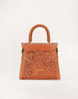 Leon Mini Handle Purse - Brown