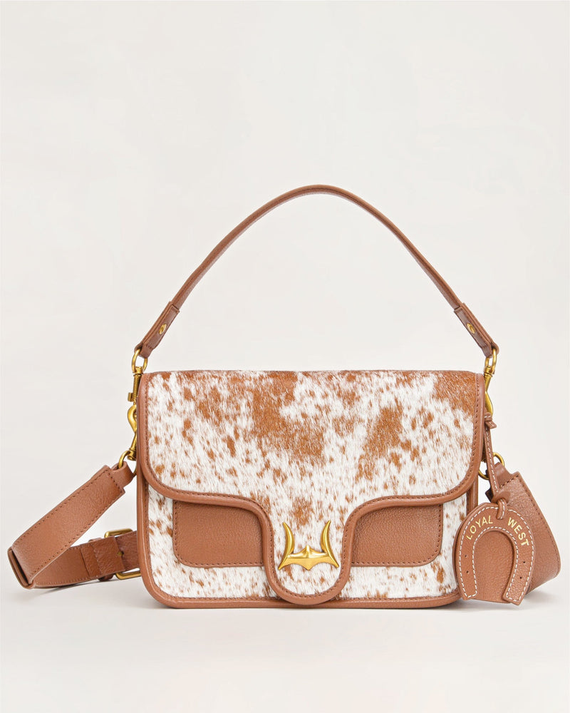 Shell Medium Purse – Brown & White
