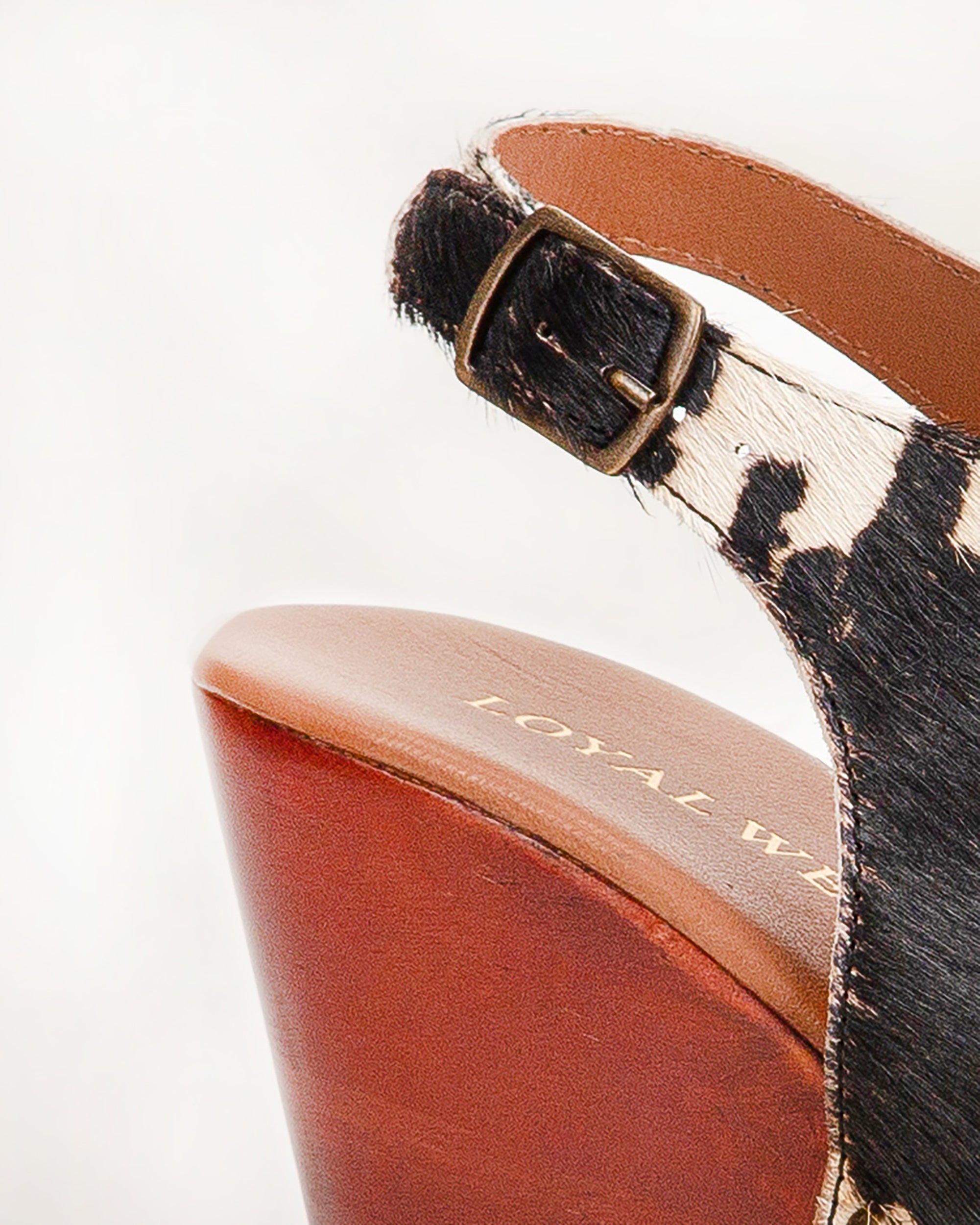 Amelia Sandals Black And White Cowhide – Loyal West Wholesale