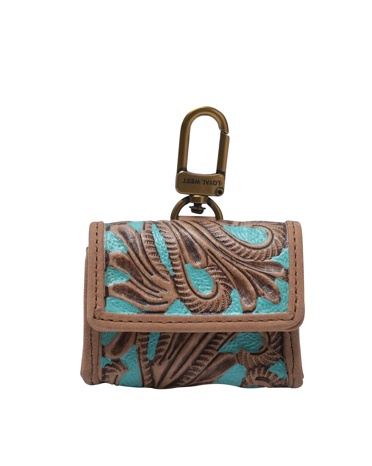 Handtooled Gloriana Clip On Bag Charm - Whiskey & Water