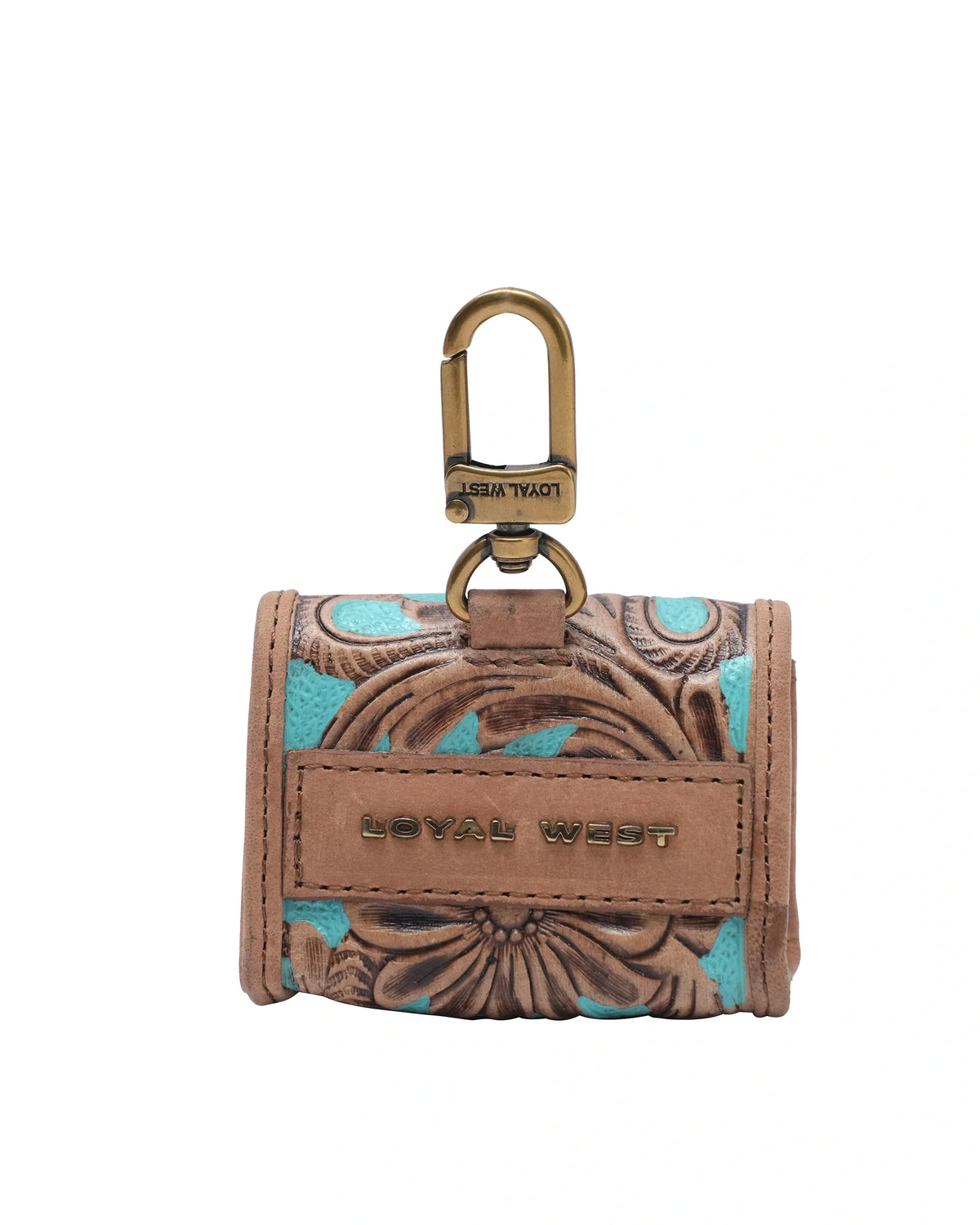 Handtooled Gloriana Clip On Bag Charm - Whiskey &amp; Water