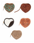 Cupid Coin Pouch Handtooled Leather - Whiskey & Water